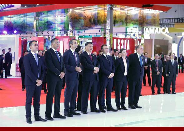 Xi, Foreign Leaders Tour CIIE E